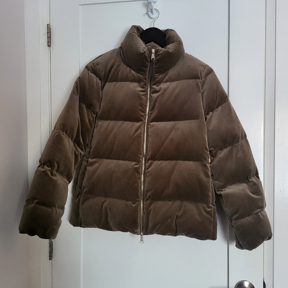 NWT! Massimo Dutti Velvet Puffer Jacket - Picture 2 of 9